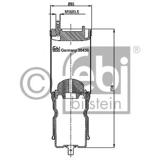 Suspensie Pneumatica, Burduf FEBI BILSTEIN 35436