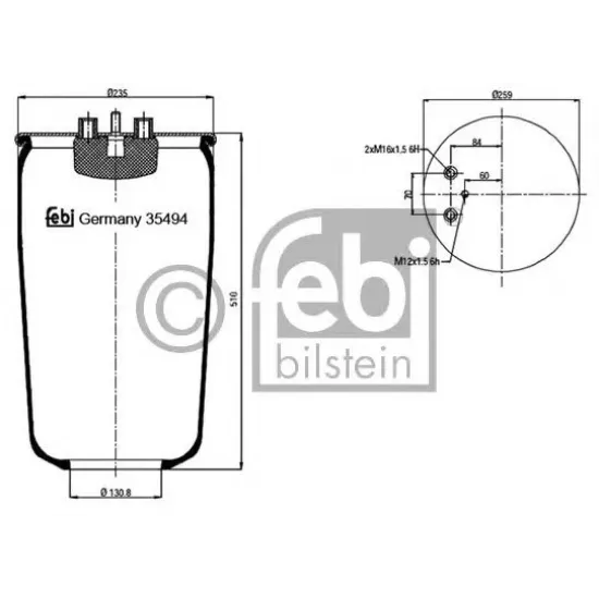 Suspensie Pneumatica, Burduf FEBI BILSTEIN 35494