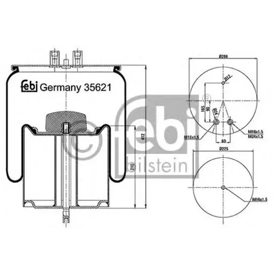 Suspensie Pneumatica, Burduf FEBI BILSTEIN 35621