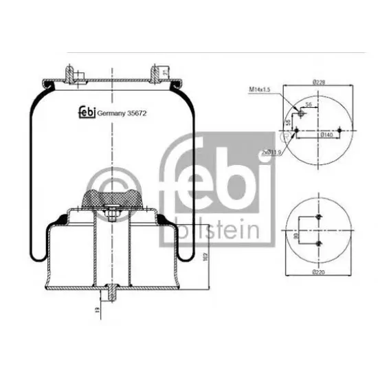 Suspensie Pneumatica, Burduf FEBI BILSTEIN 35672