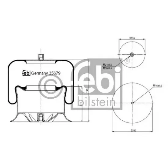 Suspensie Pneumatica, Burduf FEBI BILSTEIN 35679