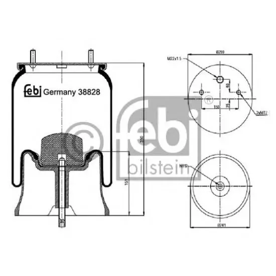 Suspensie Pneumatica, Burduf FEBI BILSTEIN 38828