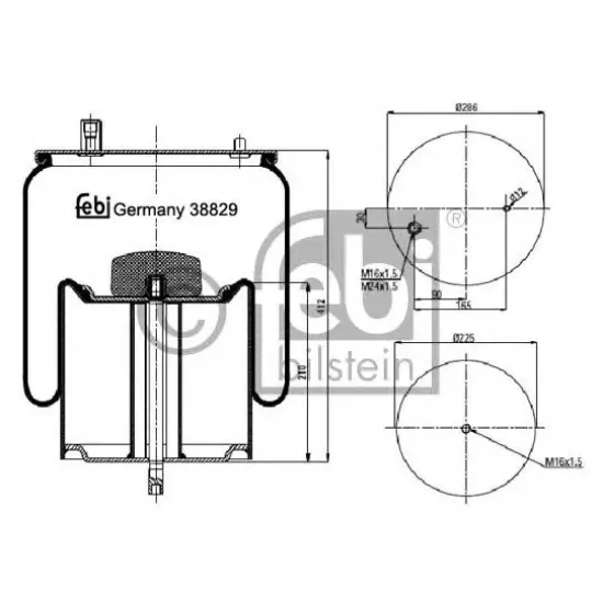 Suspensie Pneumatica, Burduf FEBI BILSTEIN 38829