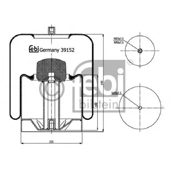 Suspensie Pneumatica, Burduf FEBI BILSTEIN 39152