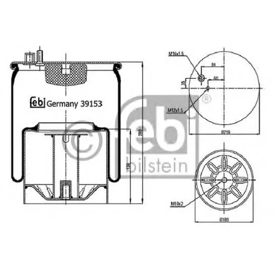 Suspensie Pneumatica, Burduf FEBI BILSTEIN 39153