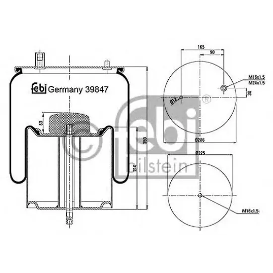 Suspensie Pneumatica, Burduf FEBI BILSTEIN 39847