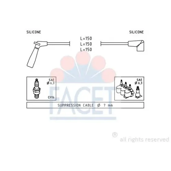 Set Cablaj Aprinder FACET 4.7007