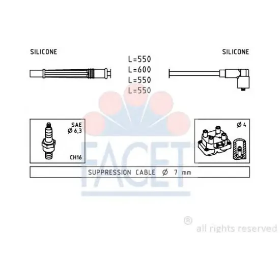 Set Cablaj Aprinder FACET 4.7246