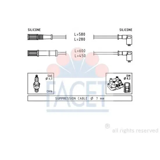 Set Cablaj Aprinder FACET 4.9451