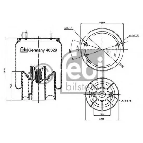 Suspensie Pneumatica, Burduf FEBI BILSTEIN 40329