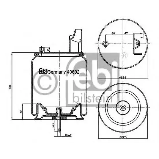 Suspensie Pneumatica, Burduf FEBI BILSTEIN 40602