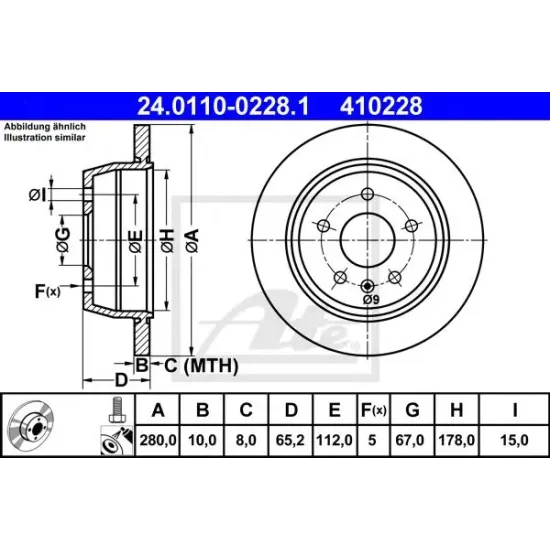 Disc Frana ATE 24.0110-0228.1