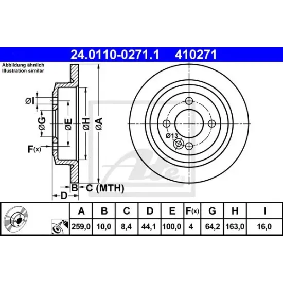 Disc Frana ATE 24.0110-0271.1