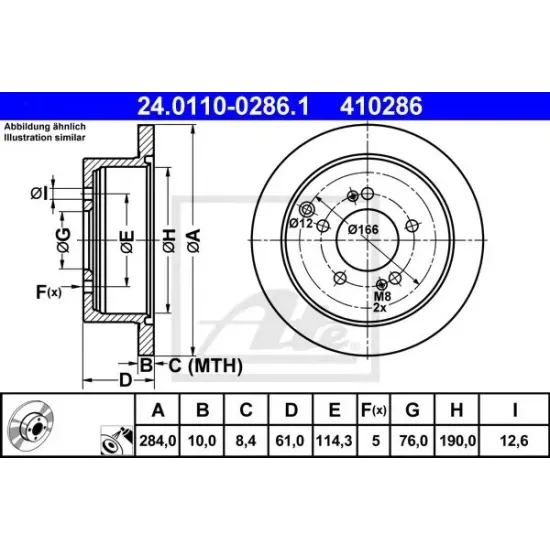 Disc Frana ATE 24.0110-0286.1