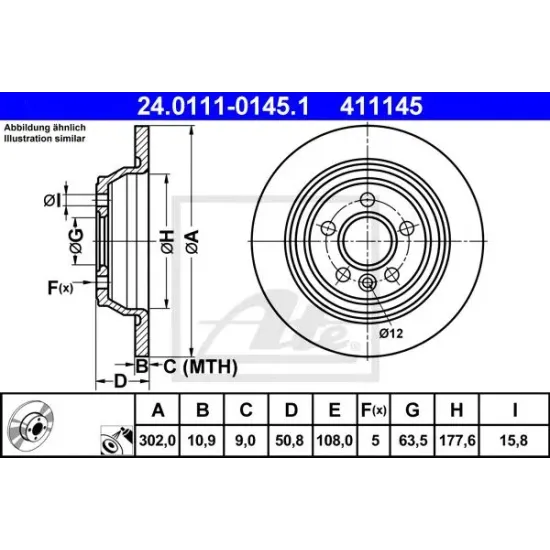 Disc Frana ATE 24.0111-0145.1