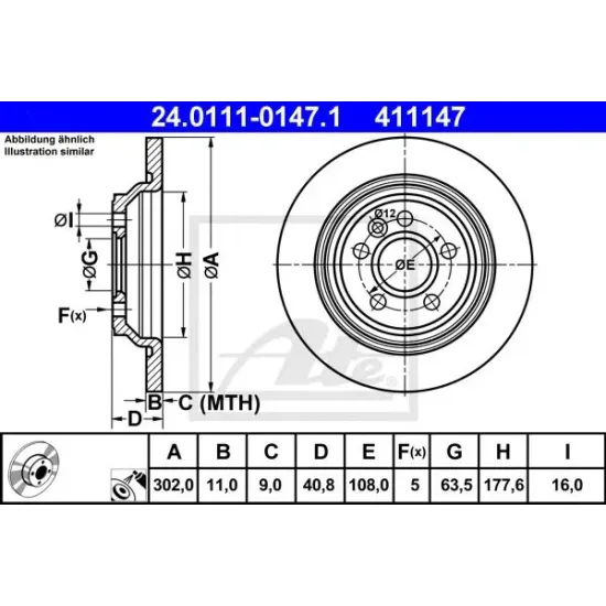 Disc Frana ATE 24.0111-0147.1