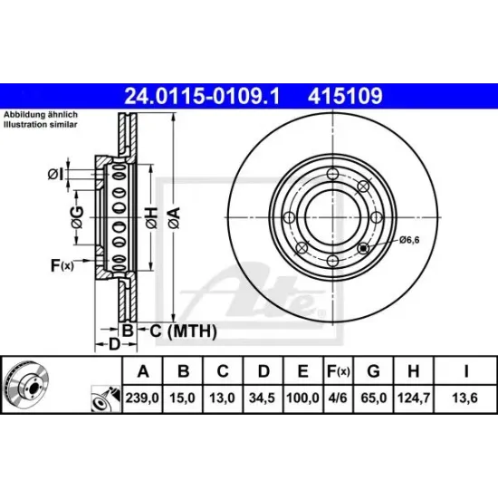 Disc Frana ATE 24.0115-0109.1