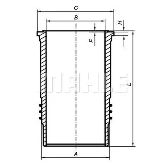 Camasa Cilindru MAHLE ORIGINAL 037 WN 48 01