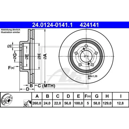 Disc Frana ATE 24.0124-0141.1