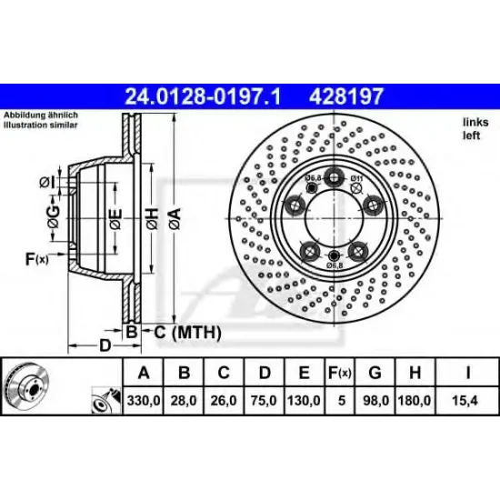 Disc Frana ATE 24.0128-0197.1