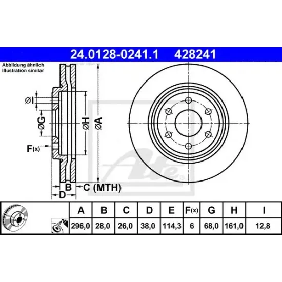 Disc Frana ATE 24.0128-0241.1