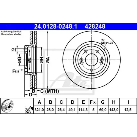 Disc Frana ATE 24.0128-0248.1