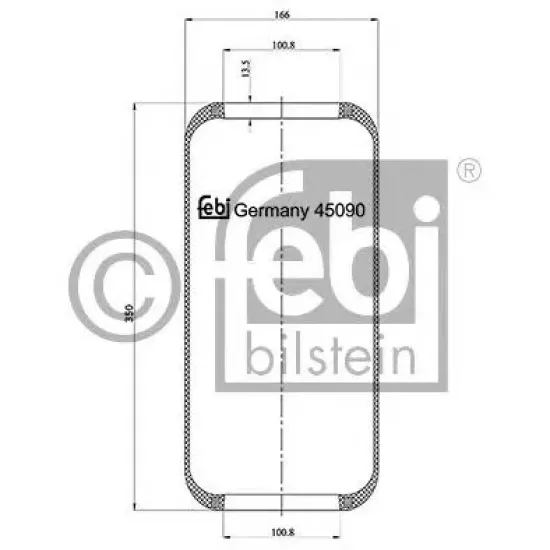 Suspensie Pneumatica, Burduf FEBI BILSTEIN 45090