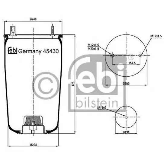 Suspensie Pneumatica, Burduf FEBI BILSTEIN 45430