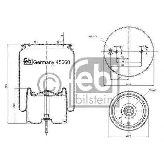 Suspensie Pneumatica, Burduf FEBI BILSTEIN 45660