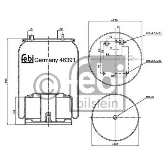 Suspensie Pneumatica, Burduf FEBI BILSTEIN 46391