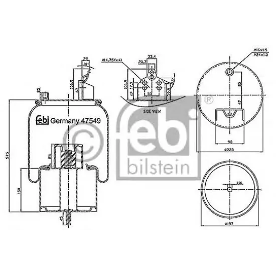 Suspensie Pneumatica, Burduf FEBI BILSTEIN 47549