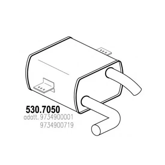 Amortizor Zgomot Mijloc / Spate ASSO 530.7050