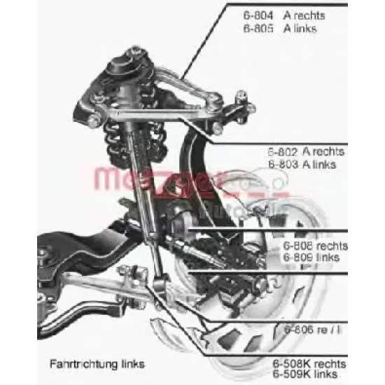 Brat / Bieleta Suspensie, Stabilizator METZGER 53006012