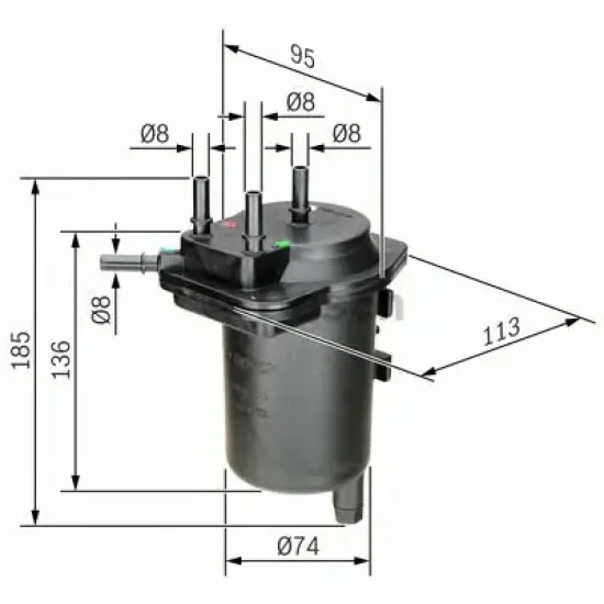 Filtru Combustibil BOSCH 0 450 907 013