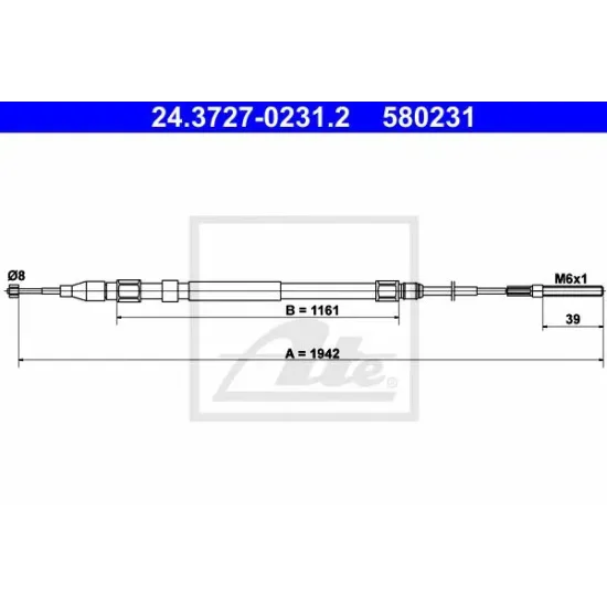 Frana de Parcare, Cablu ATE 24.3727-0231.2