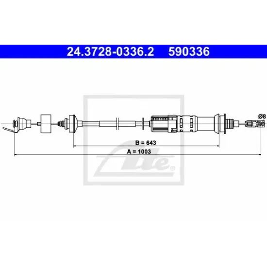 Cablu Ambreiaj ATE 24.3728-0336.2