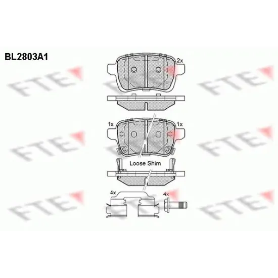 Set Placute Frana, Frana Disc ATE 13.0460-2793.2