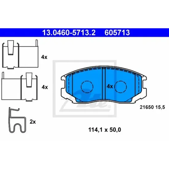 Set Placute Frana, Frana Disc ATE 13.0460-5713.2