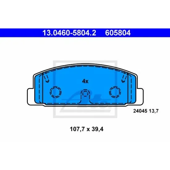 Set Placute Frana, Frana Disc ATE 13.0460-5804.2