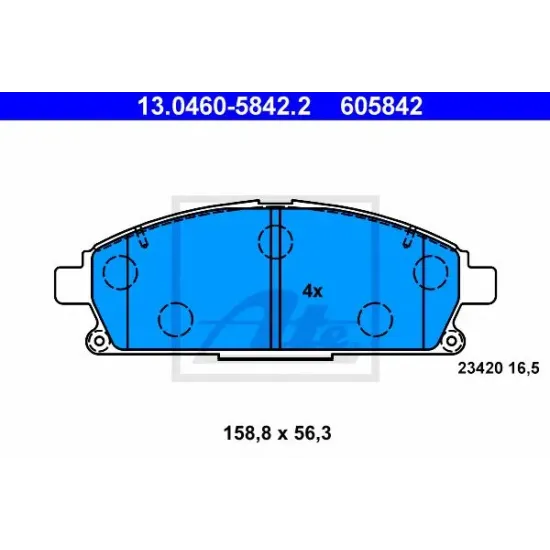 Set Placute Frana, Frana Disc ATE 13.0460-5842.2