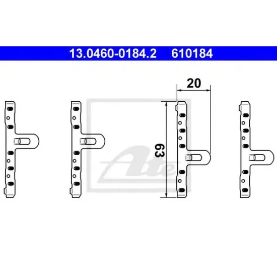 Set Accesorii, Placute Frana ATE 13.0460-0184.2