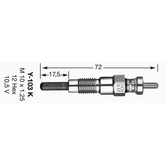 Bujie Incandescenta NGK 6325