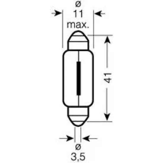 Iluminare Compartiment Motor, Iluminare Numar Circulatie, Iluminare Portbagaj, Lumini Interioare, Lumina Portiera, Lumina Torpedou, Lumina Citire, Lampa Spate, Bec OSRAM 6411