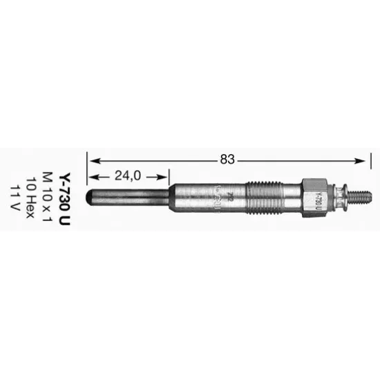 Bujie Incandescenta NGK 6704