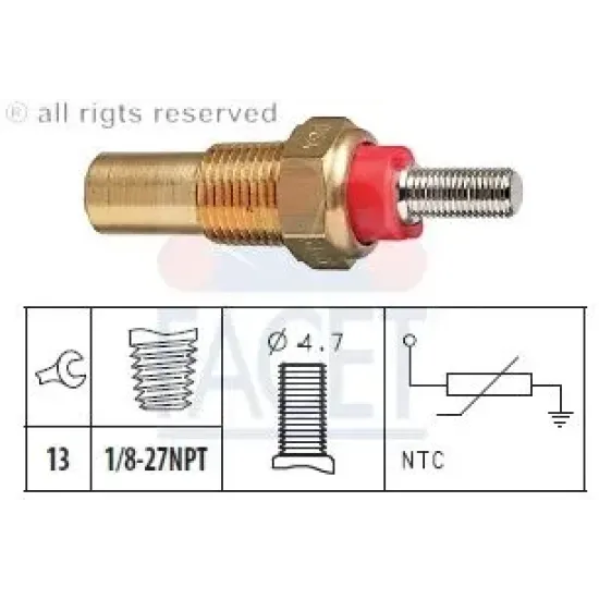 Temperatura Lichid de Racire, Temperatura Combustibil, Temperatura Ulei, Senzor FACET 7.3106