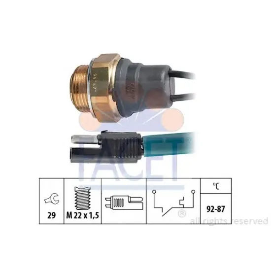 Comutator Temperatura, Ventilator Radiator FACET 7.5009