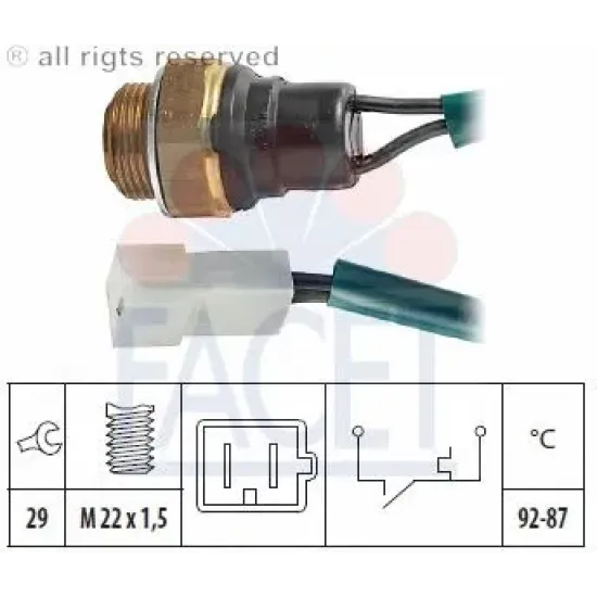 Comutator Temperatura, Ventilator Radiator FACET 7.5015