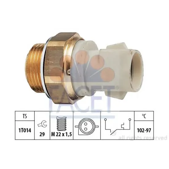 Comutator Temperatura, Ventilator Radiator FACET 7.5137