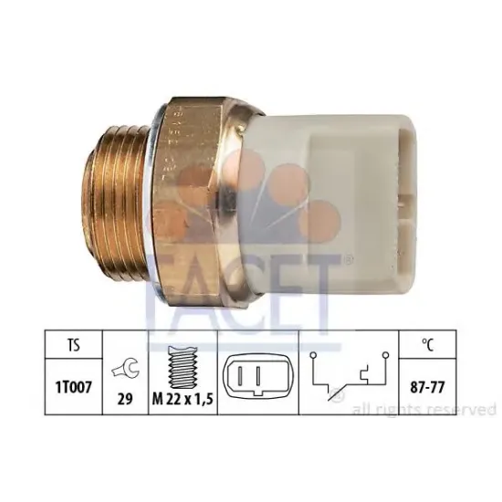 Comutator Temperatura, Ventilator Radiator FACET 7.5152