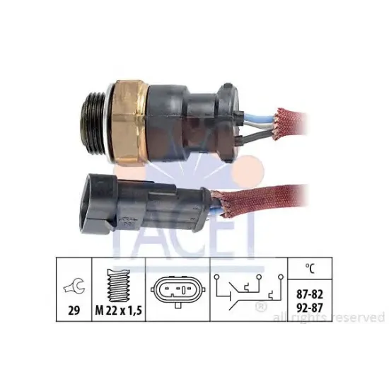 Comutator Temperatura, Ventilator Radiator FACET 7.5667